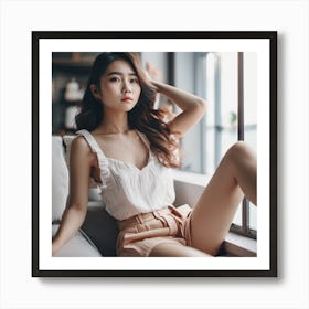 beautiful woman in lingerie 3 Art Print