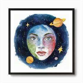 Face Of The Planets Art Print