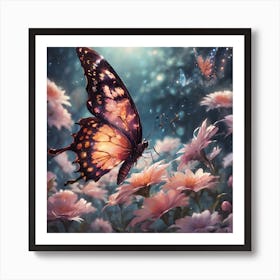 Butterfly In The Garden Art Print