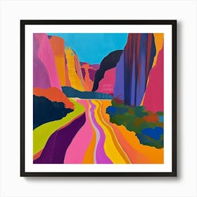 Colourful Abstract Zion National Park 1 Art Print