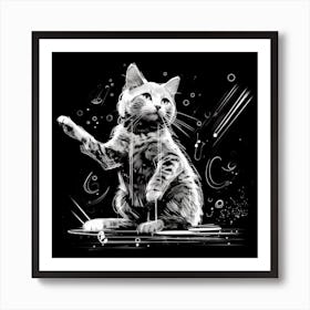 Cat In Space 1 Art Print