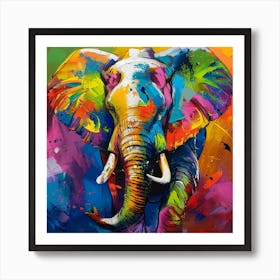 Colorful Elephant 8 Art Print