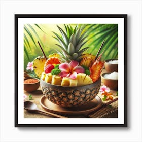 Pineapple Bowl Art Print