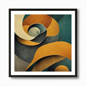 Flowing Stone Tri Tone_#4 Art Print