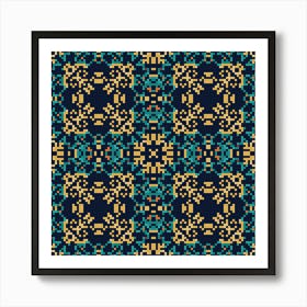 Lapland seamless pattern scandinavian folk 3 Art Print