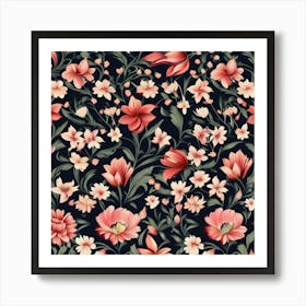 Floral Pattern 2 Art Print