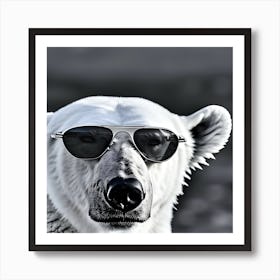 Polar Bear In Sunglasses 2 Art Print