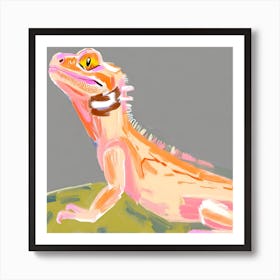 Bearded Dragon Lizard 01 Art Print