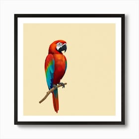 Parrot On A Branch 1 Art Print