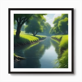 River In The Grass 25 Art Print