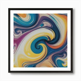 Swirl Liquid Pattern Art Print 1 Art Print