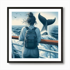 Whale Watching Art Print