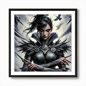 Zoya Nightshade Portrait 1 Art Print