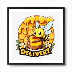 Honey Bee Delivery Art Print