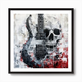 Skull Guitar Art Print