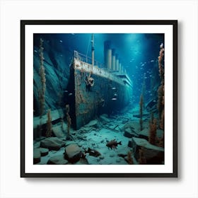 Titanic Under The Sea 3 Art Print