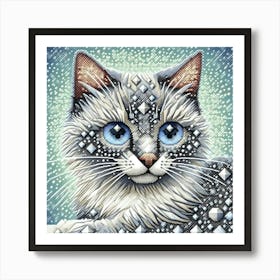 Snow Cat Art Print