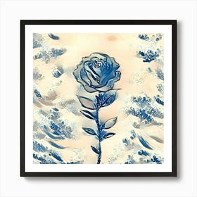 Rose Water wallart colorful print abstract poster art illustration design texture for canvas Art Print