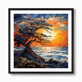 Coastal Reverie: Palette Dawn Art Print