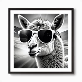 Llama In Sunglasses 6 Art Print