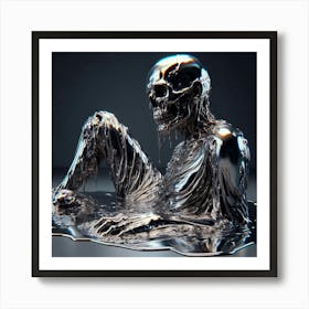 Silver Skeleton Art Print