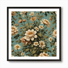 Floral Wallpaper 3 Art Print