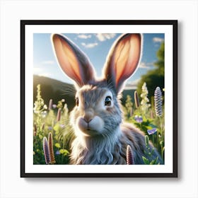 Rabbit In The Meadow Art Print