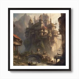 Fantasy City 91 Art Print