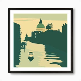 A Venice With Grand Canal Minimal Illustration 1720474812 3 Art Print