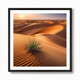 Sunset In The Desert 3 Art Print