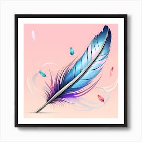 Feather Painting 6 Art Print