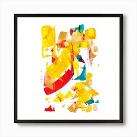 Modern Acrylic Painting, Contemporary Abstract Art 1 Art Print