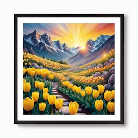 Yellow Tulips Art Print