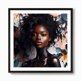 Portrait Of African American Woman Art Print