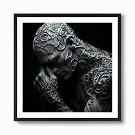 Man With A Tattoo Art Print