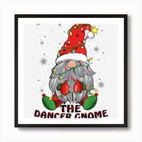 Funny Dancer Gnome Family Matching Christmas Pajama Art Print