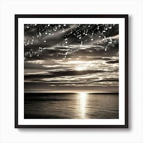 Music Notes In The Sky 14 Art Print