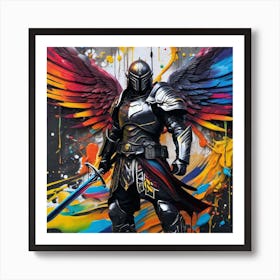 Knight With Wings 1 Art Print