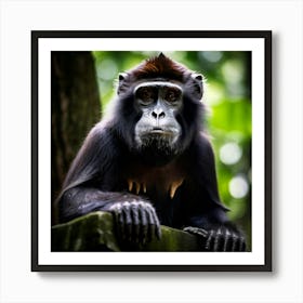 Black Endangered Nature Lowland Malaysia Mammal Buddhism Travel Beautiful Zoo Building Te (3) Art Print