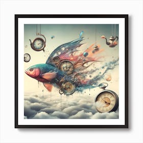 Clockwork Fish Art Print