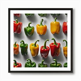 Colorful Peppers 6 Art Print