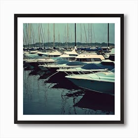 Marina - boats Art Print