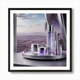 Beauty Products By A Window Art Print