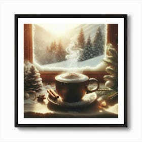 Coffee Cup On A Window Sill 10 Art Print