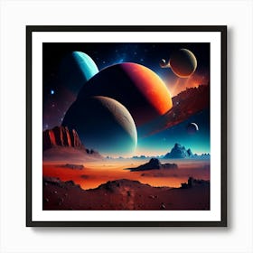 Planets In Space Art Print