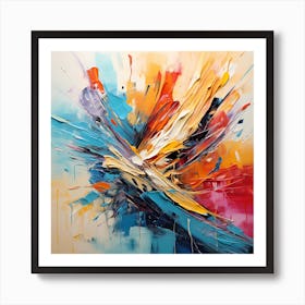 Ethereal Palette: Vivid Hues in Oil Art Print