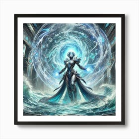 Grand Priestess Serina Oceans Wrath Scifi Art Print