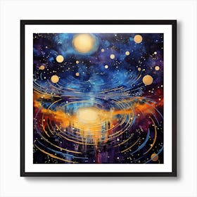 Galaxy Swirls Art Print