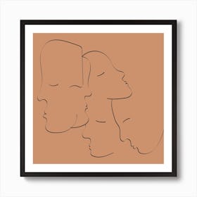 Face Faces Line Art Design Fine Lines Art Print