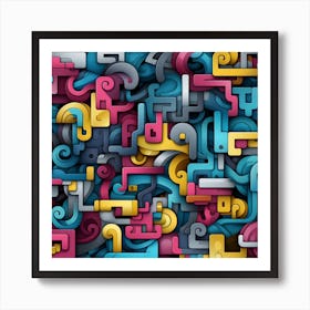 Random Abstract Pattern Art Print